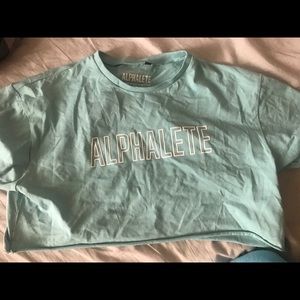 Light blue alphalete crop top